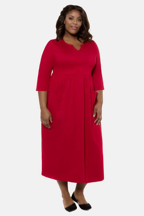 Kleid, Jersey, Prinzess-Linie, 3/4-Ärmel