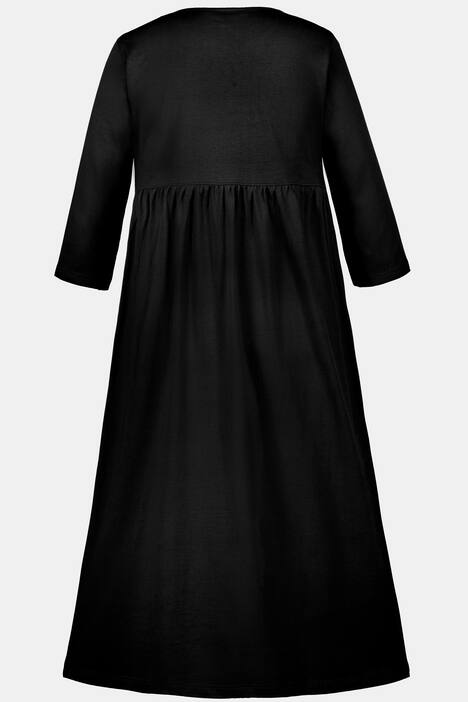 Kleid, Jersey, Prinzess-Linie, Ausschnitt mit Aussparung, 3/4-Ärmel