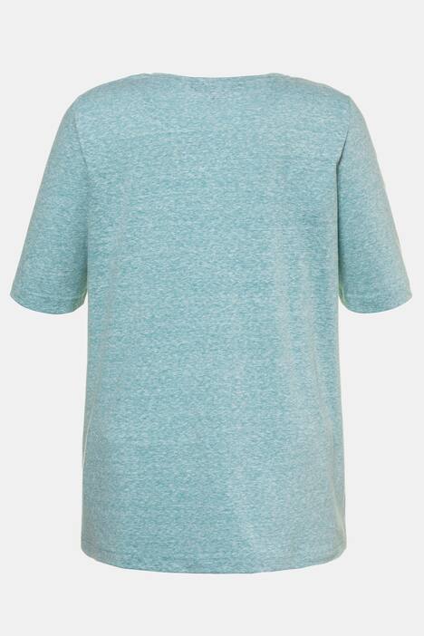 T-Shirt, Metallic-Schriftzug, Nieten, Flammjersey
