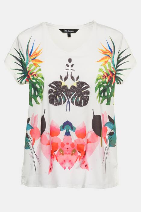 T-Shirt, Exotikmotiv, Oversized, Nieten