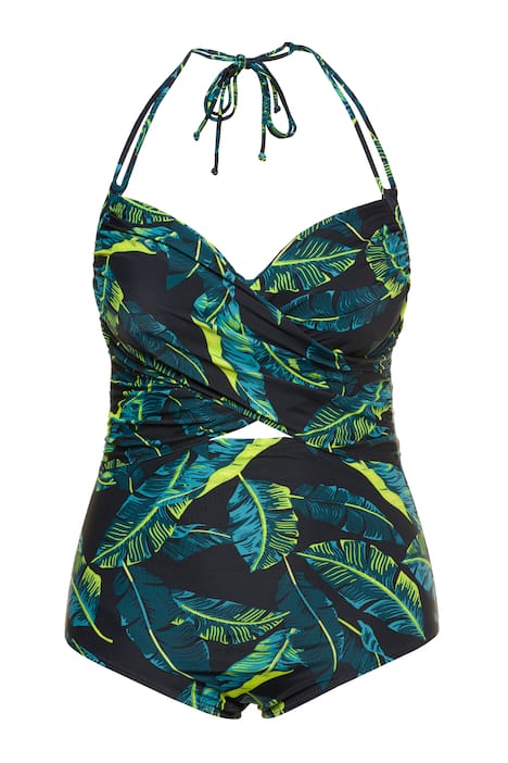 Halter Surplice Front Lined Swimsuit