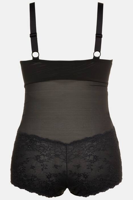 Spitzenbody, Streifenjacquard, Softcups, Powermesh