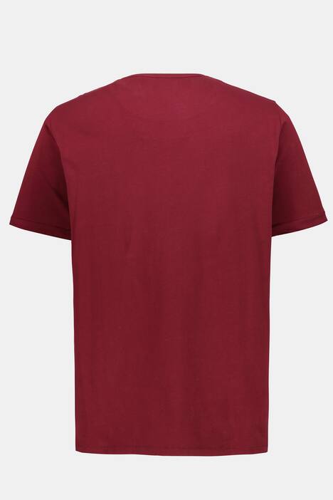 Pocket Round Neck Short Sleeves Cotton Knit Tee