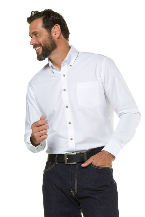 Traditional Stag Horn Button Modern Fit Shirt