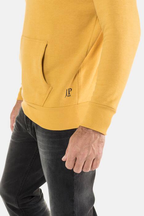 Sweatshirt, Schalkragen mit Knopf, Handcraft-Motiv