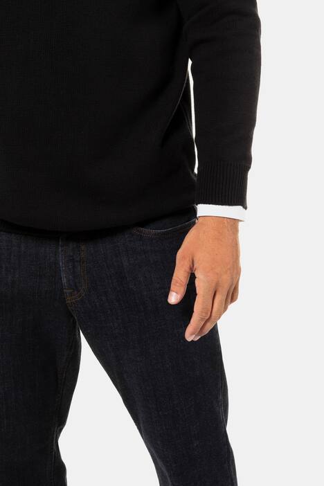 Zip Troyer Cotton Blend Long Sleeve Sweater