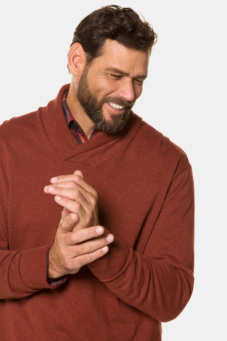 Pullover, Schalkragen, bis 8XL