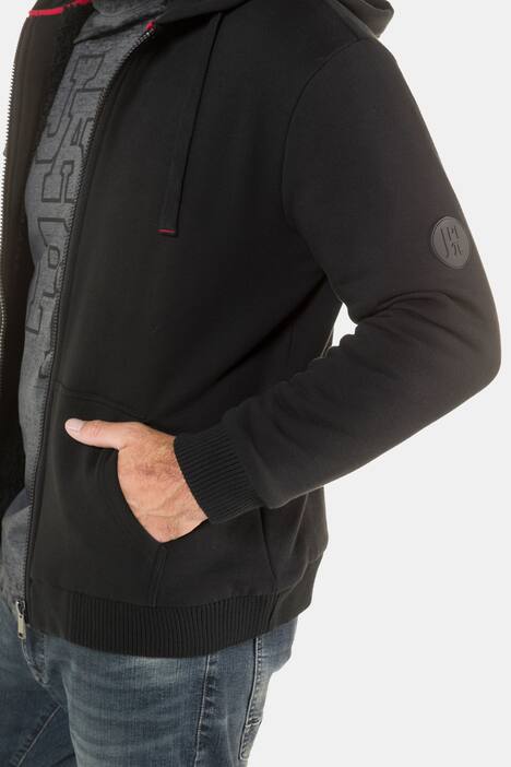 Sweatjacke, Kapuze, warmes Teddyfutter