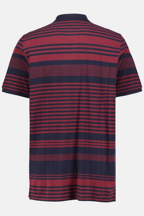 Variable Stripe Pique Cotton Knit Polo Shirt