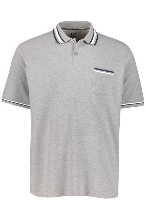Poloshirt, Piqué, Streifenbündchen