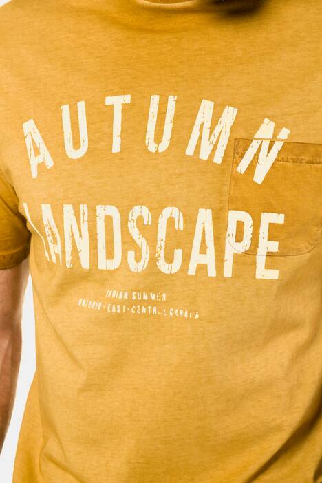 Shirt, oil dyed, Schriftzug, Brusttasche, Halbarm