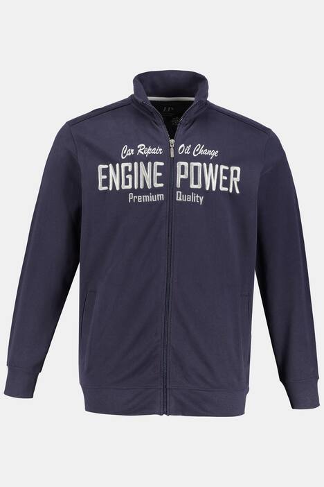 Engine Power Embroidered Zip Front Sweatshirt