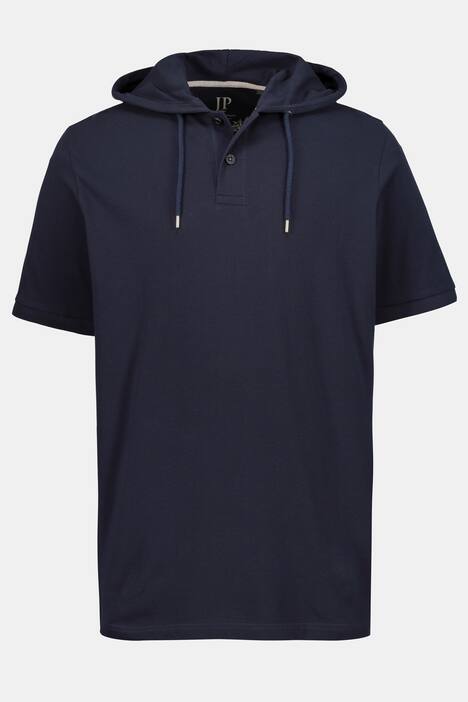 Kapuzen-Poloshirt, Piqué, Halbarm