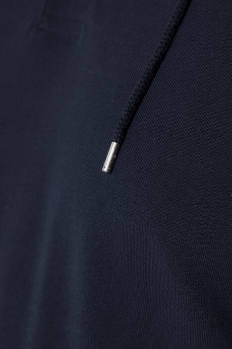 Kapuzen-Poloshirt, Piqué, Halbarm