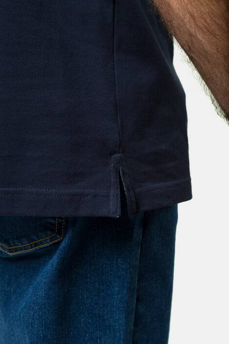 Kapuzen-Poloshirt, Piqué, Halbarm