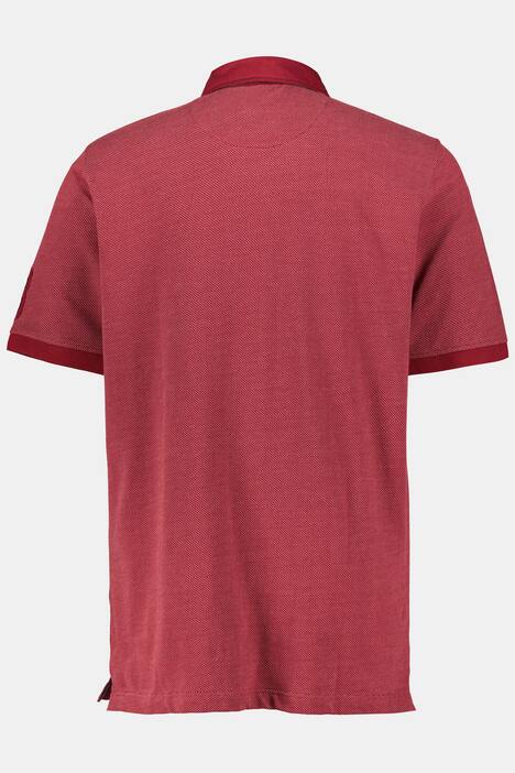 Contrast Collar Pique Knit Cotton Polo Shirt