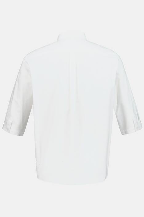 3/4-Arm-Hemd, Buttondown-Kragen, Oxford-Gewebe