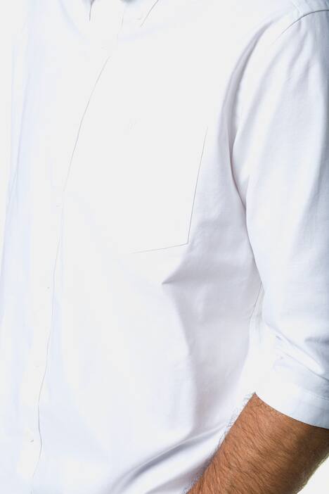 3/4-Arm-Hemd, Buttondown-Kragen, Oxford-Gewebe