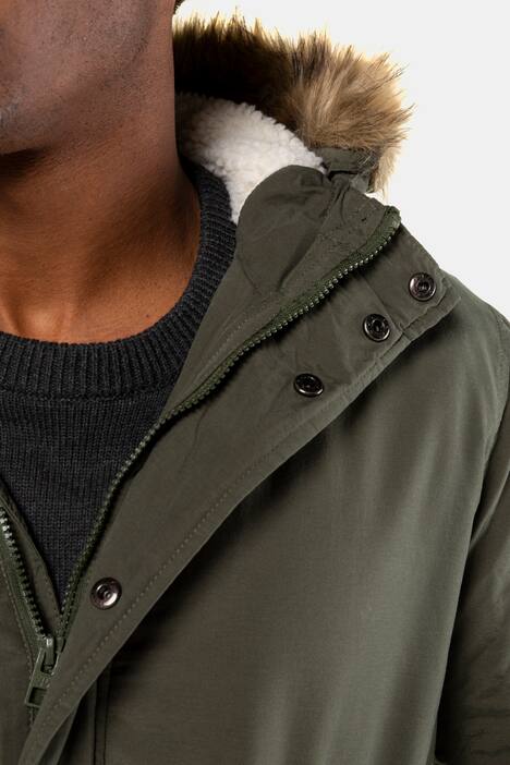 Parka, Fleecefutter, Kapuze mit Webfell