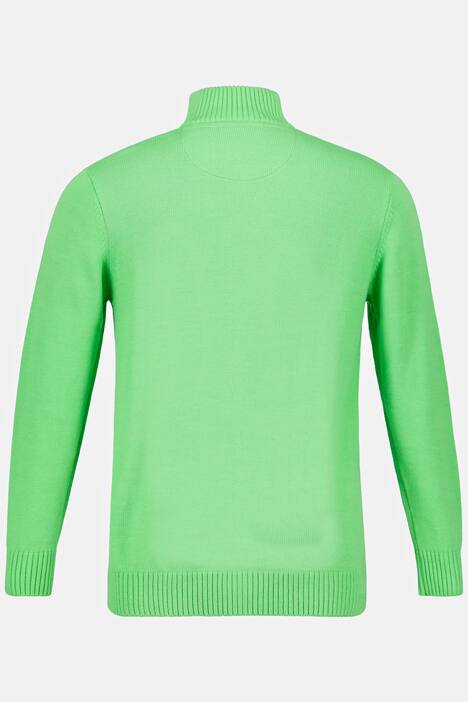 Cardigan, stående krave, ribmanchetter