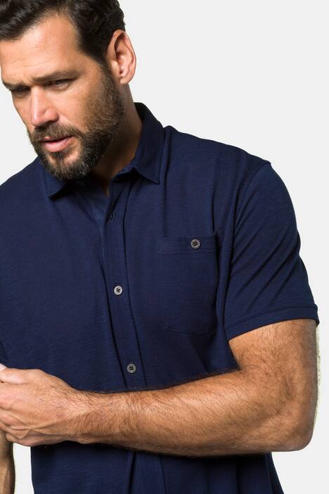 jersey overhemd met korte mouwen