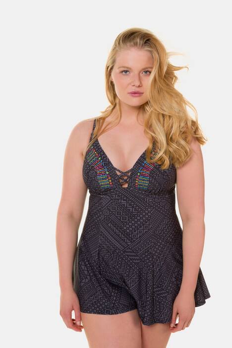 Badekleid, Ethnomuster, Stickerei, Softcups