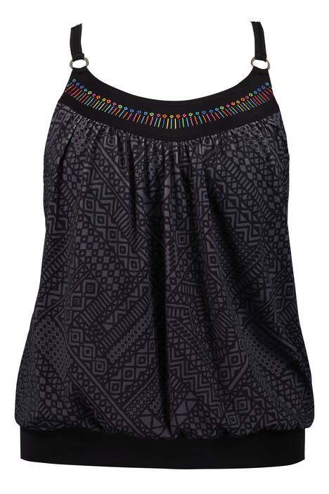 Tankini, Ethnomuster, Stickerei, Elastiksaum, Softcups