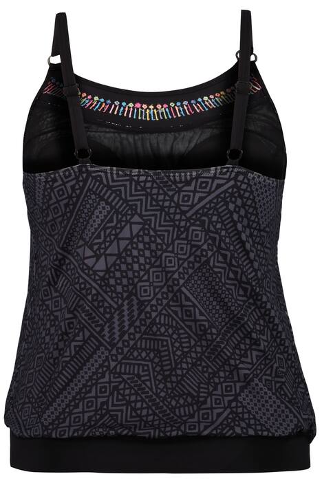 Tankini, Ethnomuster, Stickerei, Elastiksaum, Softcups