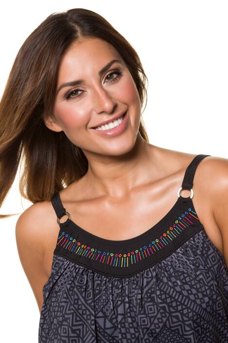 Tankini, Ethnomuster, Stickerei, Elastiksaum, Softcups