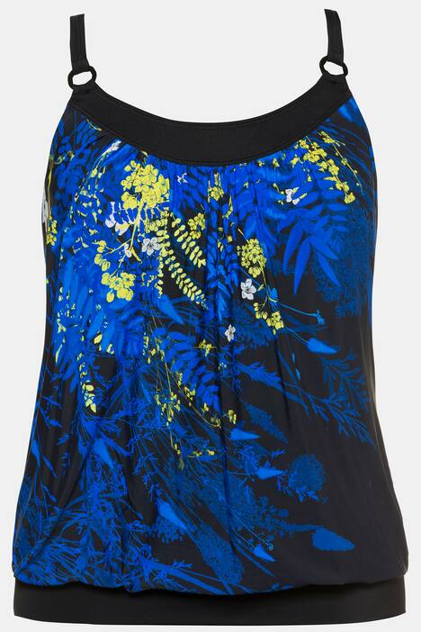 Summer Floral Blouson Front Lined Tankini Set