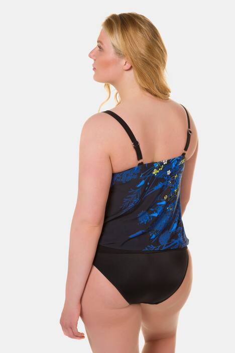 Summer Floral Blouson Front Lined Tankini Set