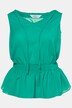 Flounce Hem Ruffle Back Sleeveless Blouse