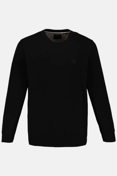 Sweater, merino woll blend, v-neck, ribbed cuffs