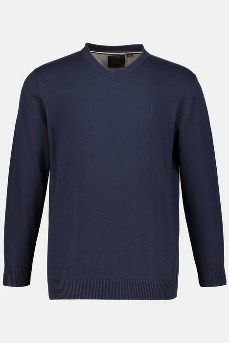 Pullover, Merino-Wollmix, V-Ausschnitt, Rippbündchen