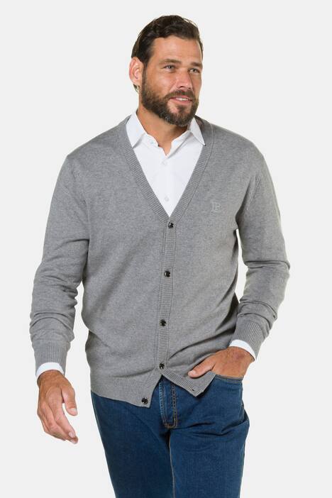 Strickjacke, Merino-Wollmix, Rippbündchen