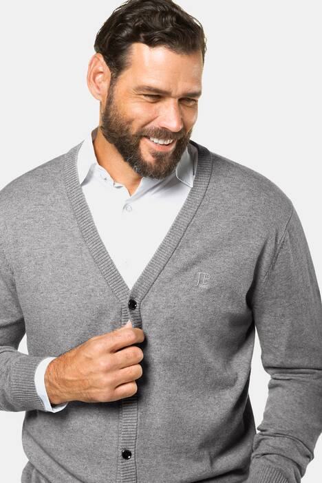 Strickjacke, Merino-Wollmix, Rippbündchen