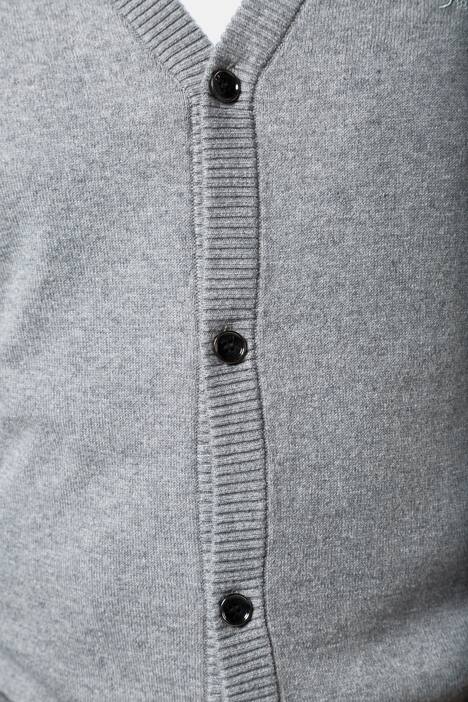 Strickjacke, Merino-Wollmix, Rippbündchen