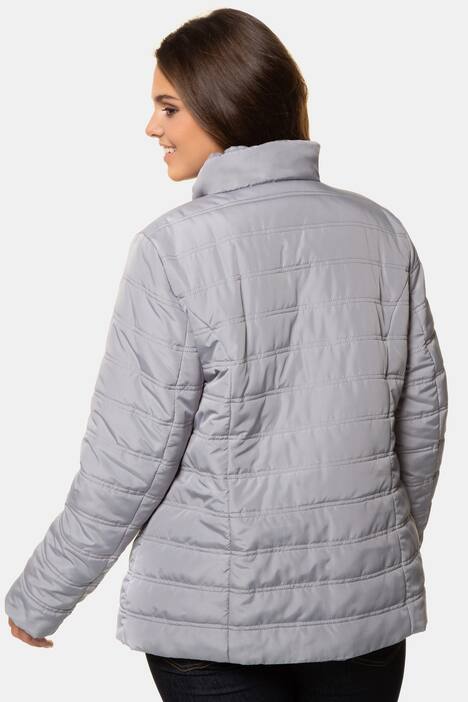 Steppjacke mit Beutel, Stehkragen, leichte Qualität