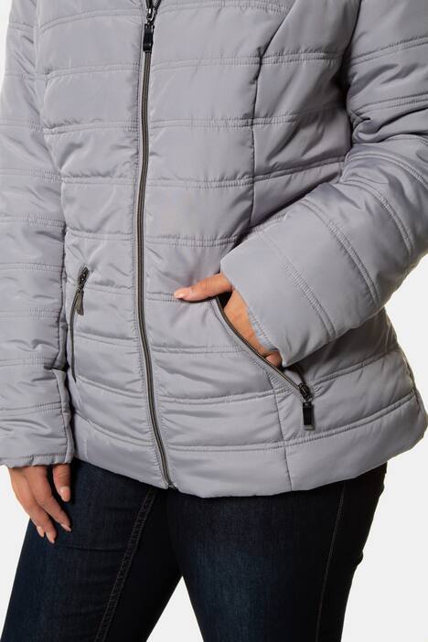 Steppjacke mit Beutel, Stehkragen, leichte Qualität