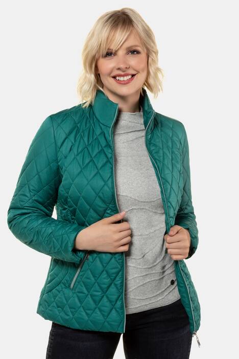 Steppjacke, Rhombenstepp, Stehkragen, leichte Qualität
