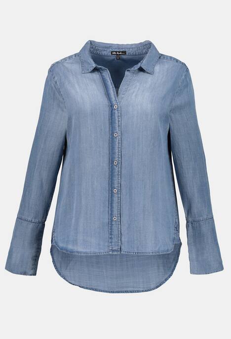 Bluse, Lyocell in Denimoptik, Langarm