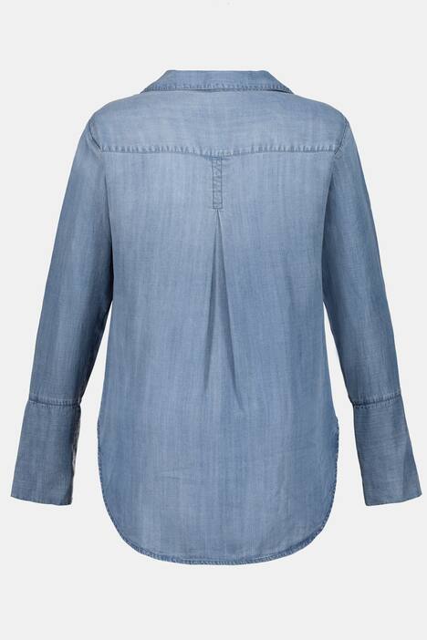 Bluse, Lyocell in Denimoptik, Langarm