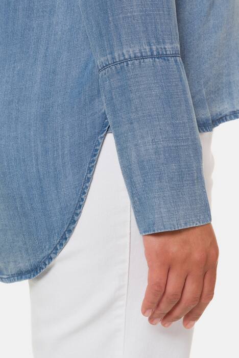 Bluse, Lyocell in Denimoptik, Langarm
