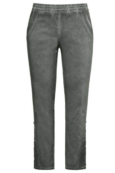 Bengalinhose Sienna, Spitzendetails, schmales Bein