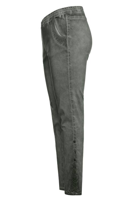 Bengalinhose Sienna, Spitzendetails, schmales Bein