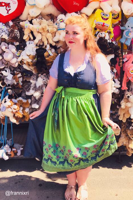 Tencel-Dirndl, Zierschnürung, inkl. Schürze, weiche Qualität