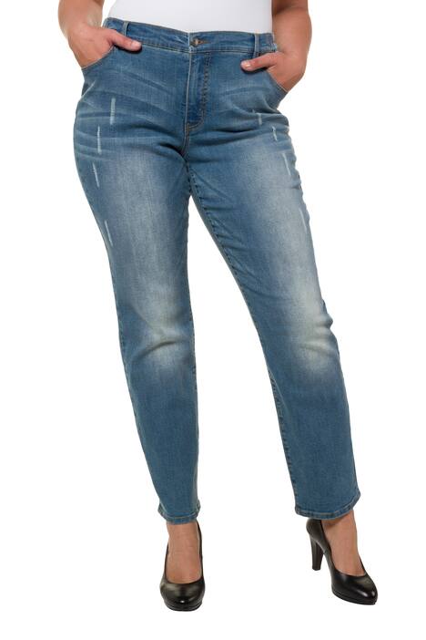 Fashionable Pre-washed Boyfriend Stretch Jeans
