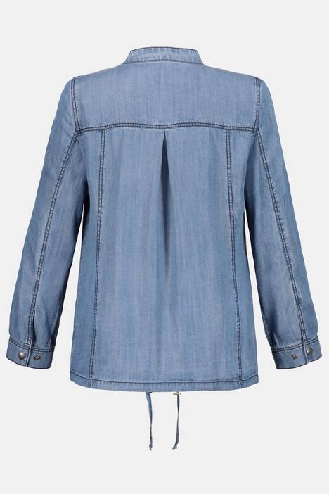 Tencel blouson, regular, opstaande kraag, manchetten