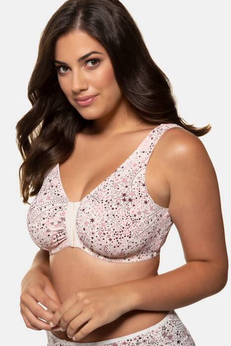 Bustier, 2er-Pack, Sternenmuster/uni, C/D-Cup