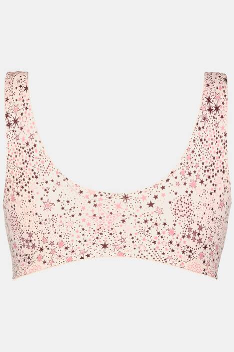 Bustier, 2er-Pack, Sternenmuster/uni, C/D-Cup